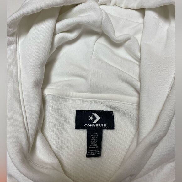 Converse Women’s White|Orange Love The Progress Pullover Hoodie Sz M - Picture 7 of 9